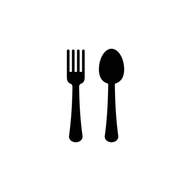 spoon and fork icon vector for web and mobile app. spoon, fork and knife icon vector. restaurant sign and symbol - Vector, Image