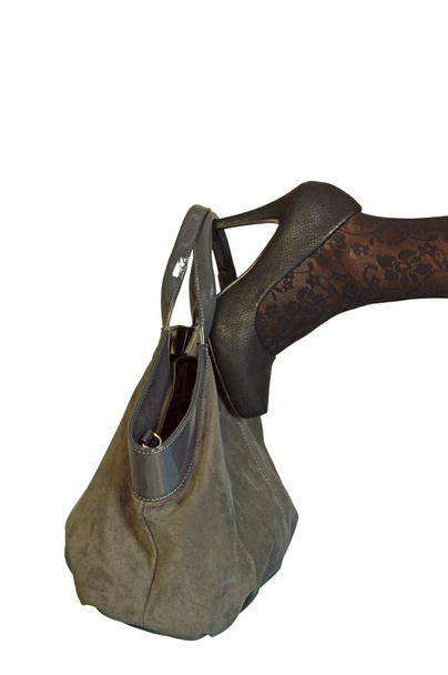 Boty a kabelku ženy v podzimní oblečení - Fotografie, Obrázek