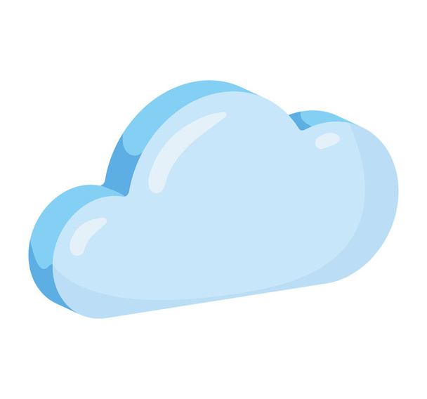 cloud computing icona di stile 3d - Vettoriali, immagini