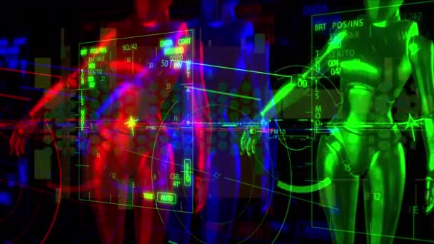 3D animáció - Futurisztikus technológiai interfész - Felvétel, videó