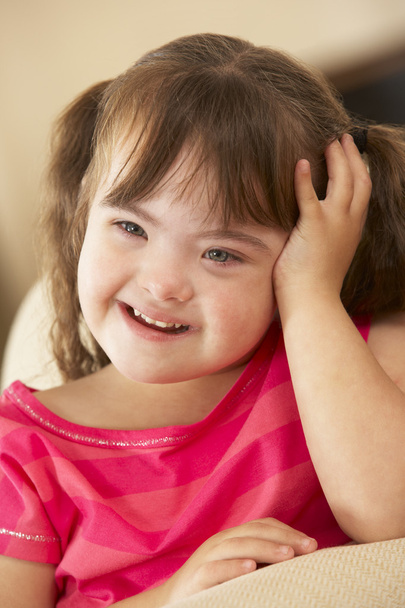 Girl with Downs Syndrome - Photo, Image