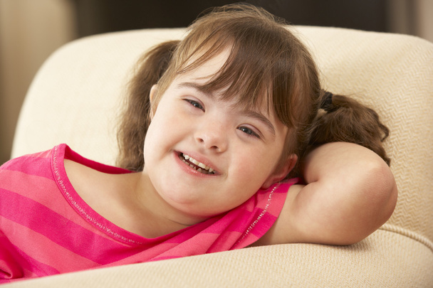 Girl with Downs Syndrome - Photo, Image