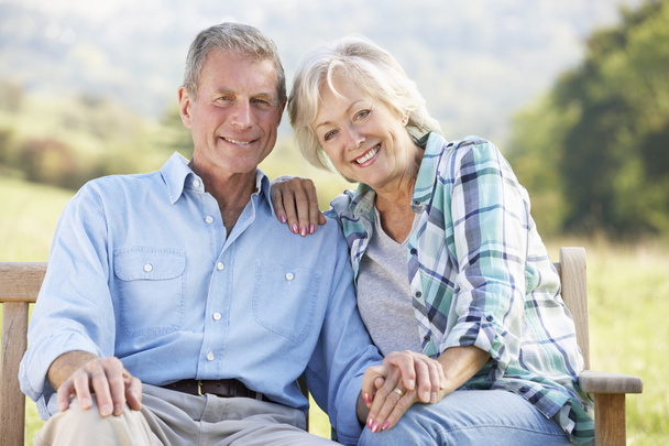 Senior couple outdoors - Фото, изображение