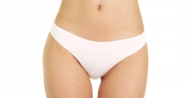 woman wearing white underwear - Footage, Video