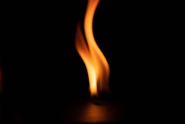 burning power of the flame, Flames, and burning sparks close-up, fire patterns, the glow of fire in the dark - 写真・画像