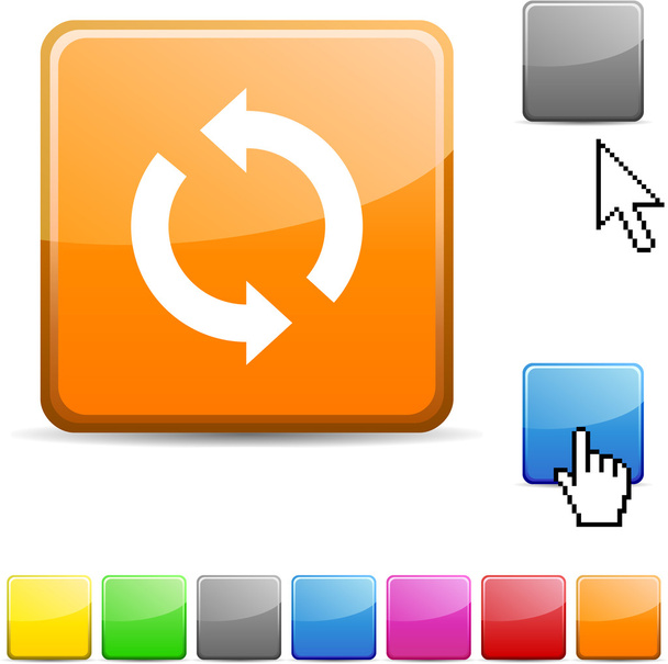 Refresh glossy button. - Vector, afbeelding