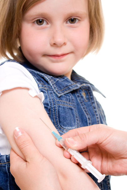 Child vaccinations on a white background. - Foto, afbeelding