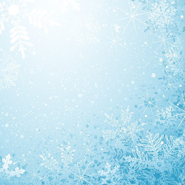 Boże Narodzenie tło z płatków śniegu - Wektor, obraz