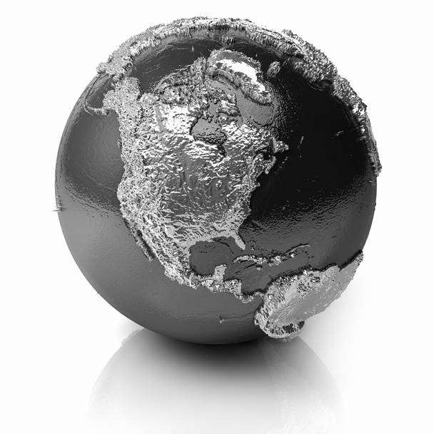 srebrny glob - Ameryka Północna - Zdjęcie, obraz