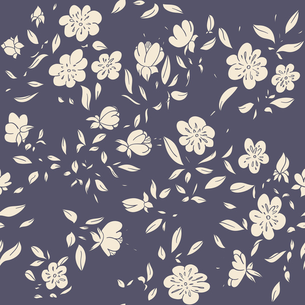 Pattern with floral elements. - ベクター画像