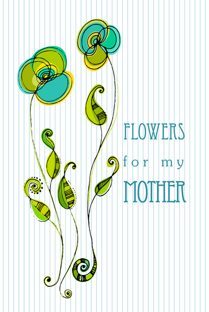 Diseño de saludo para el día de la madre
 - Vector, Imagen