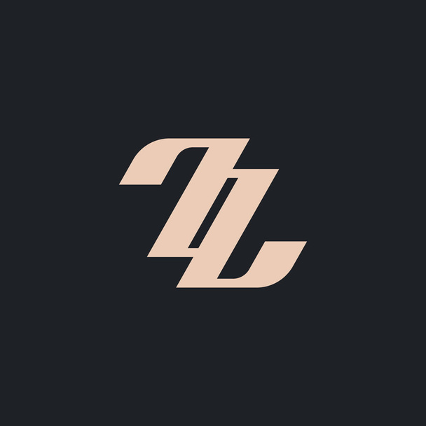 Modelo inicial do logotipo do monograma da letra Z ZL LZ. Logotipo inicial baseado em ícones de letras - Vetor, Imagem