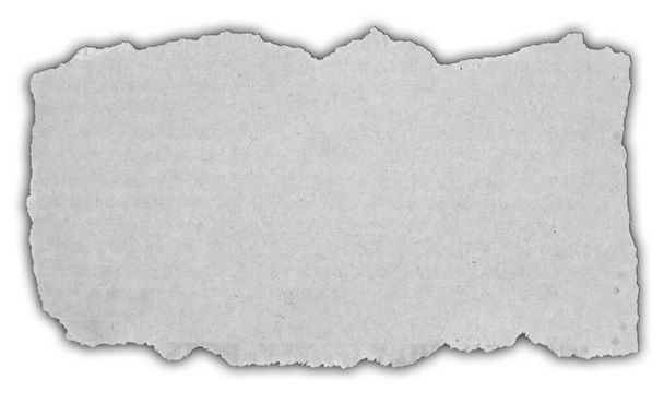 Ein Stück zerrissenes Papier auf weiß - Foto, Bild