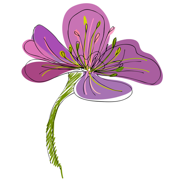 Niedliche Blume - Vektor, Bild