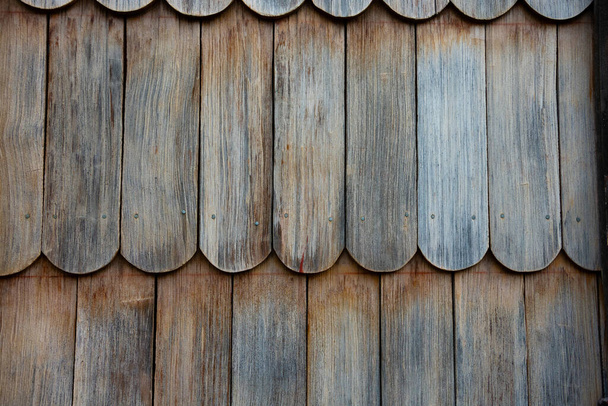 Wooden wall texture with nails. Puerto Varas, Chile - Photo, Image