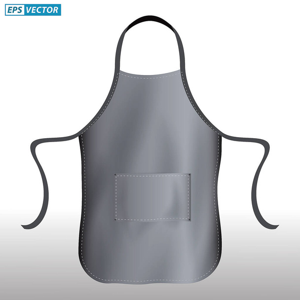 realistic chef apron for waiter restaurant isolated. eps vector - Vector, Image