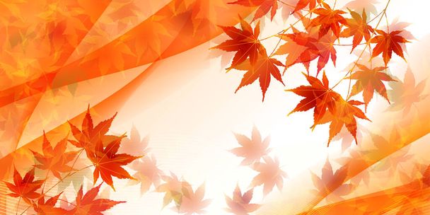 Sonbahar, sonbahar Japon desen arkaplanını terk ediyor - Vektör, Görsel
