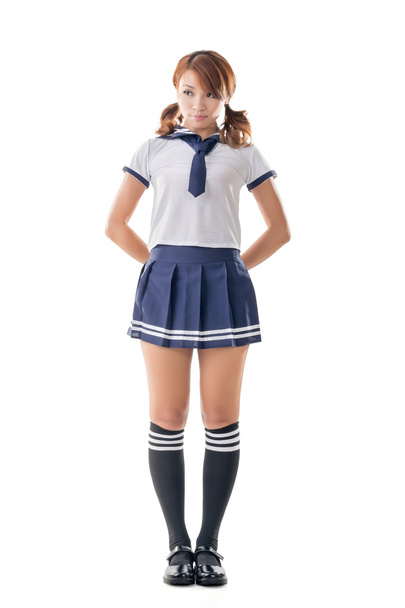 Japonský styl školy dívka námořník barvy - Fotografie, Obrázek