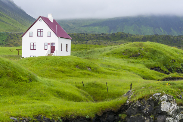 Town of Arnarstapi in Snaefellsnes peninsula, Iceland - 写真・画像