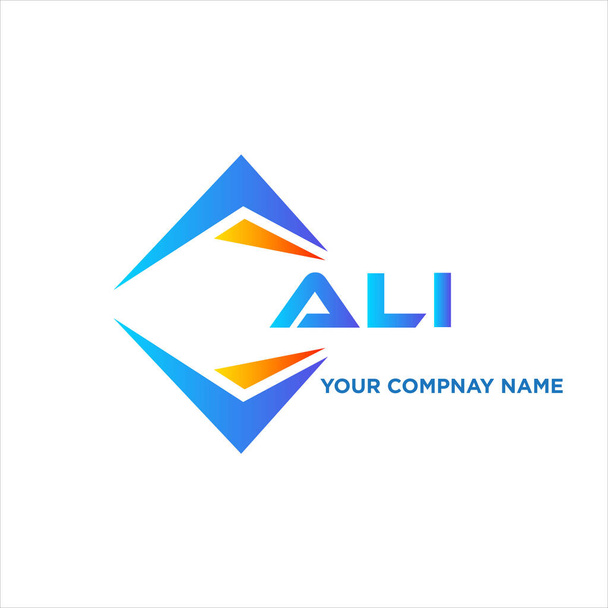 ALI абстрактный дизайн логотипа технологии на белом фоне. Концепция логотипа ALI creative initials. - Вектор,изображение