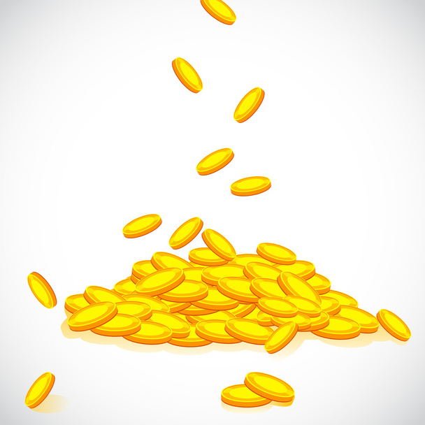 купа золотих монет
 - Вектор, зображення