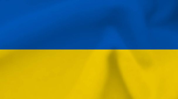 Bandeira nacional ucraniana. Bandeira acenando da Ucrânia. Ilustração vetorial - Vetor, Imagem
