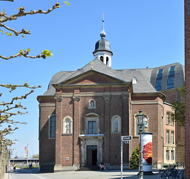 Historical Church in Downtown Duesseldorf, the Capital City of North Rhine - Westphalia - Φωτογραφία, εικόνα