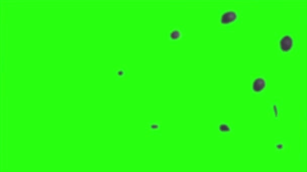 Animatie rook met bewegingsvervaging op groene achtergrond scherm - Video