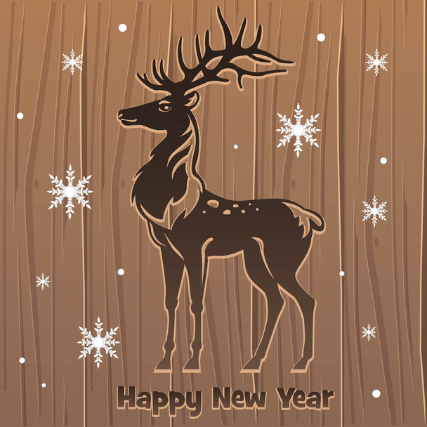 New Years deer - Vector, Image