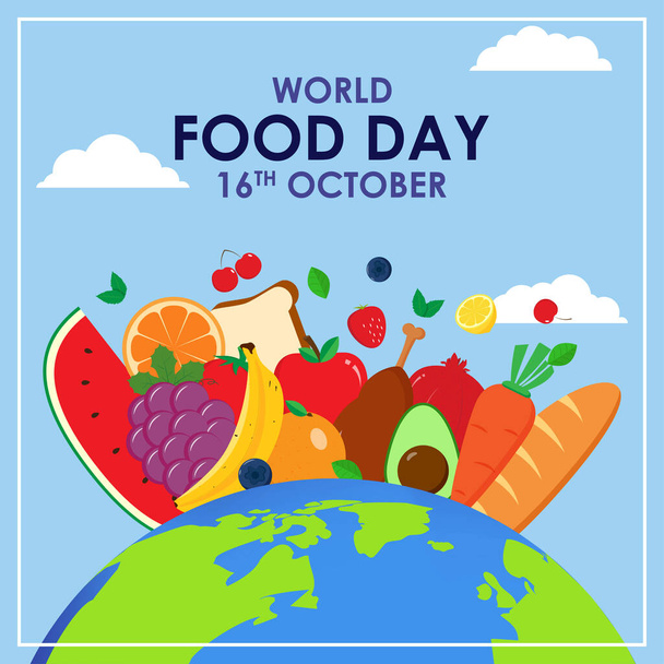 Vector illustration for world food day banner - Vetor, Imagem