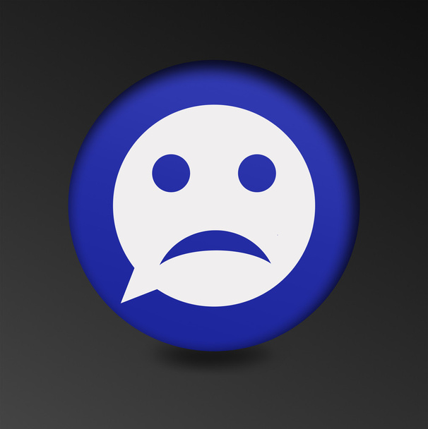 Triste icona del viso. Tristezza depressione chat simbolo
. - Foto, immagini