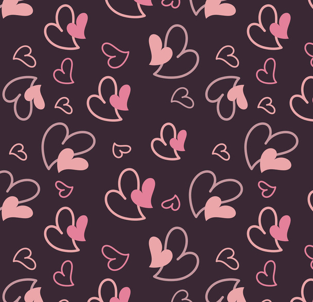 seamless pattern with hearts. vector illustration - Vektor, Bild