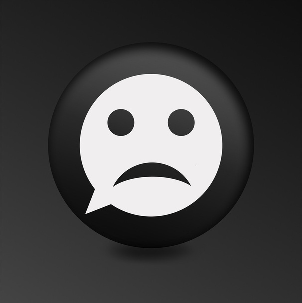 Sad face icon. Sadness depression chat symbol. - Photo, Image