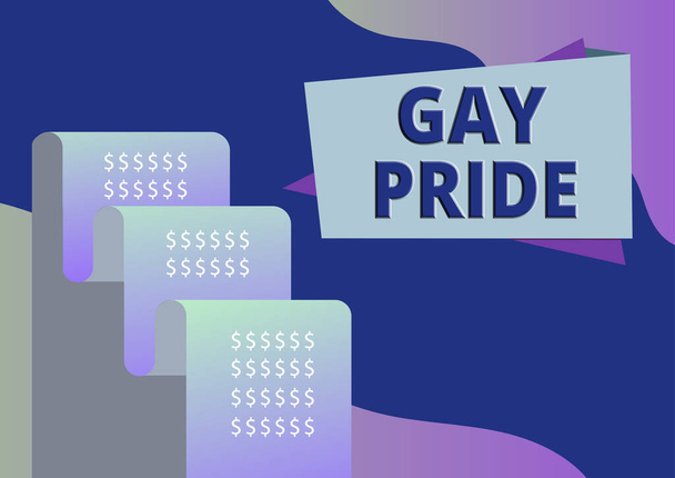 Text showing inspiration Gay Pride, Business idea Dignity of an idividual that belongs to either a man or - Photo, Image