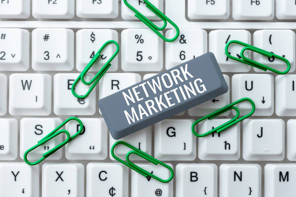Sign display Network MarketingPyramid Selling Multi-Level-Handel von Waren und Dienstleistungen, Internet-Konzept Pyramid Selling Multi-Level-Handel von Waren und Dienstleistungen - Foto, Bild