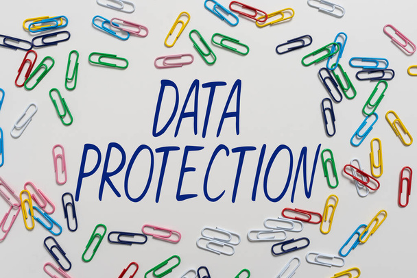 Handwriting text Data ProtectionProtect IP addresses and personal data from harmful software, Internet Concept Protect IP addresses and personal data from harmful software - Photo, Image