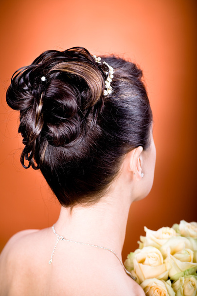 Bride hairstyle - Valokuva, kuva