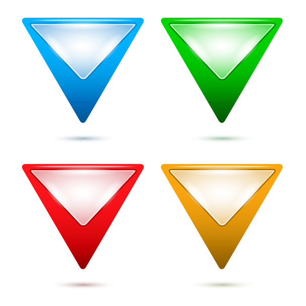 Map-pointer-triangle-set-button - Vektor, obrázek