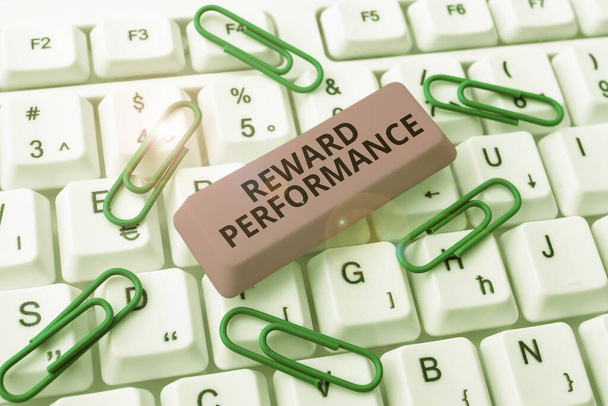 Handwriting text Reward PerformanceAppraisal Recognize workers Relative Worth to the company, Business approach Appraisal Recognize workers Relative Worth to the company - Photo, Image