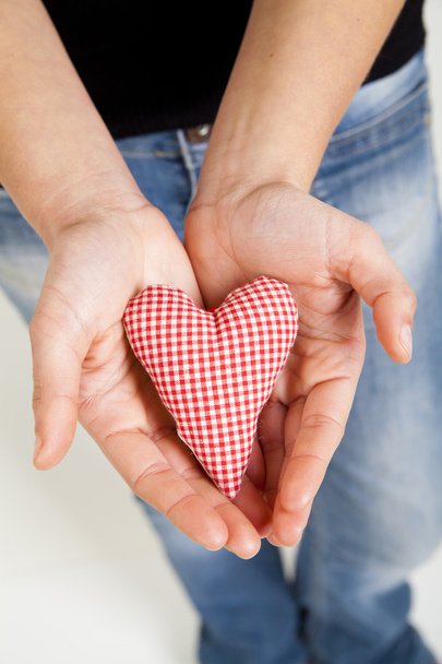 woman hands holding a heart - Photo, Image
