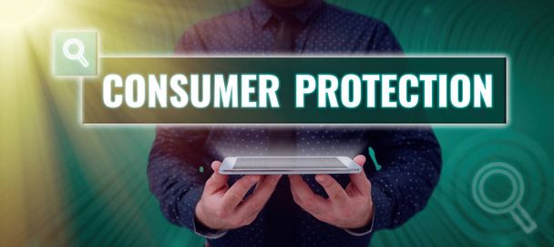 Firmare la visualizzazione della protezione dei consumatoriLeggi sul commercio equo e solidale per garantire la protezione dei diritti dei consumatori, l'idea imprenditoriale Leggi sul commercio equo e solidale per garantire la protezione dei diritti dei consumatori - Foto, immagini