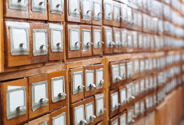 Library file cabinet drawers - 写真・画像