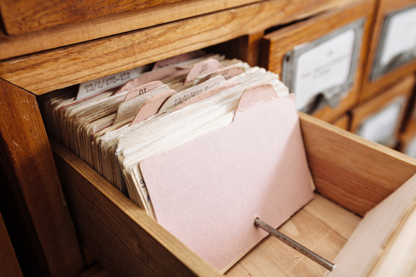 Library file cabinet drawer - Φωτογραφία, εικόνα
