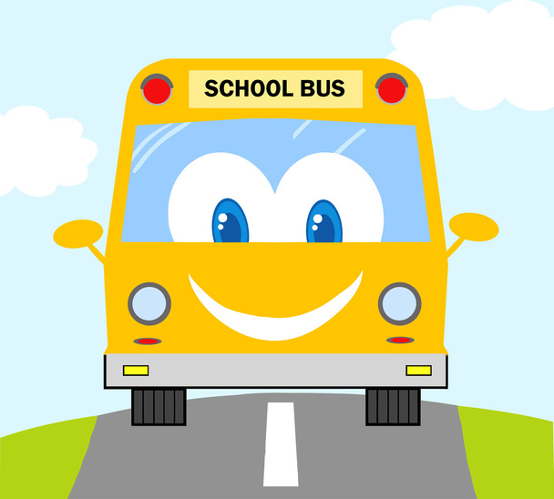 Autobús escolar de dibujos animados
 - Vector, Imagen