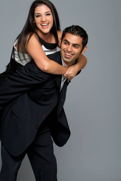 Happy young ethnic couple smiling - Foto, Bild