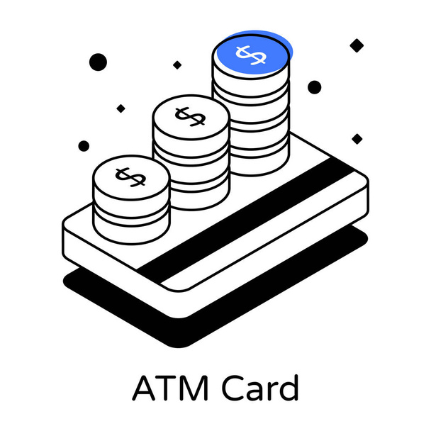 money coins stack icon. outline illustration of cash jar vector icons for web - Wektor, obraz