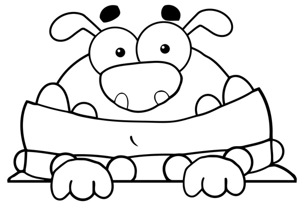 lindo bulldog de dibujos animados
 - Vector, Imagen