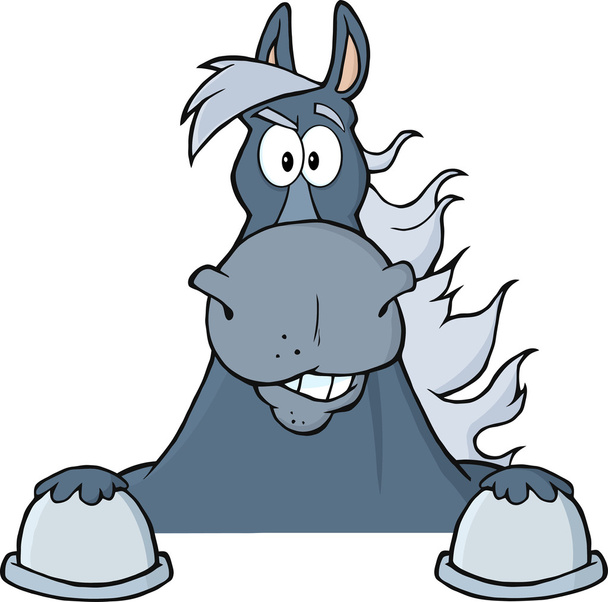 Paard Cartoon karakter - Vector, afbeelding