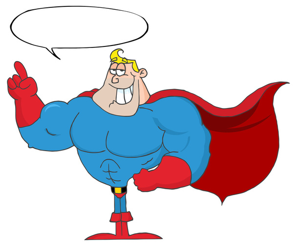 Super héroe colorido brillante
 - Vector, imagen