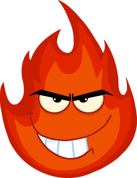 fuoco malvagio personaggio dei cartoni animati - Vettoriali, immagini